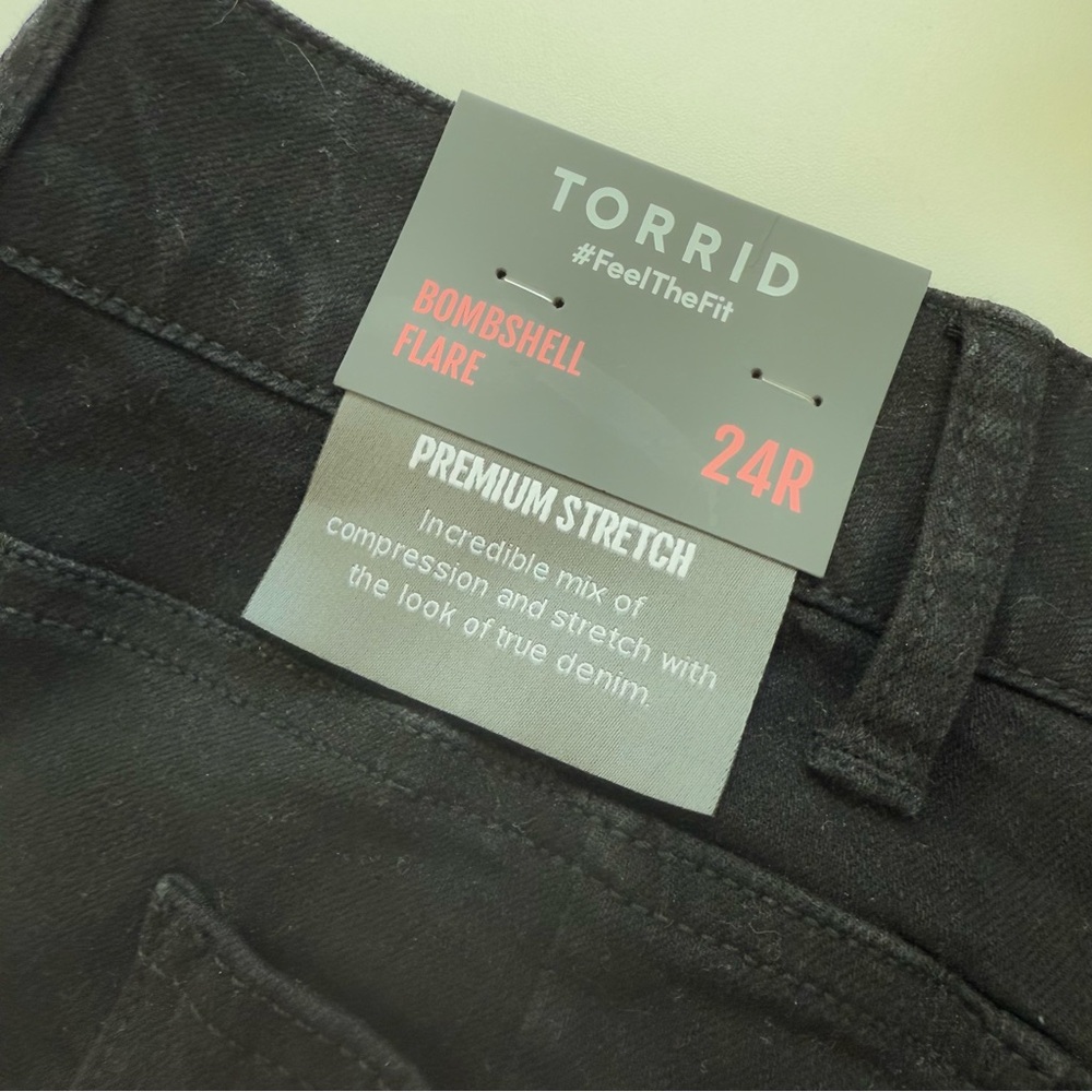 Torrid Black Premium Bombshell High-Rise Flare Jeans - Picture 10 of 10